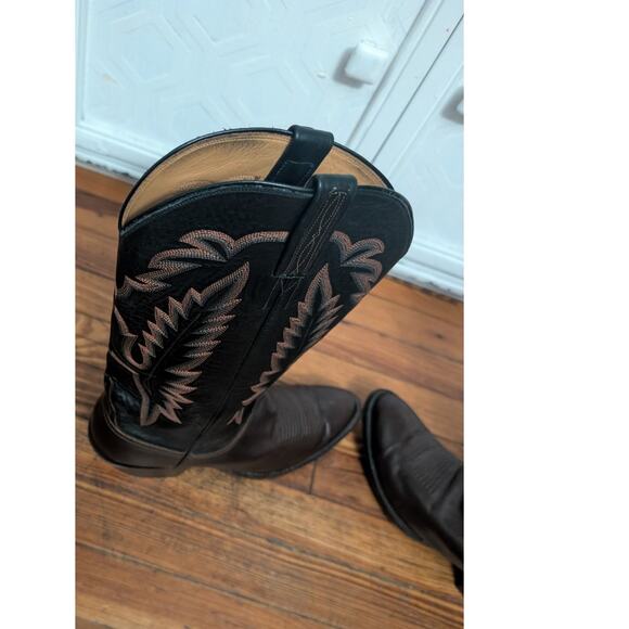 Lucchese Classics L156264 Handmade Boots Black/Brown Size 10.5 - Picture 5 of 16